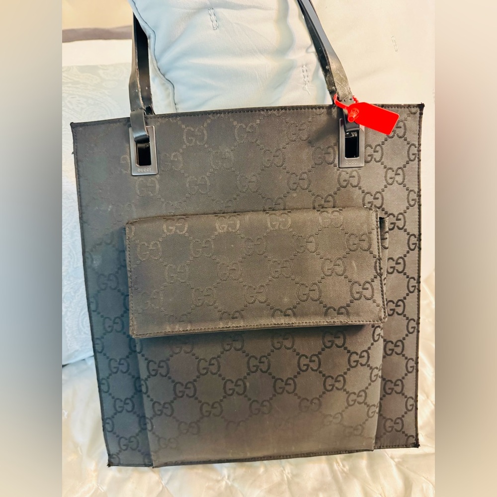 Gucci Black Monogram Tote - Picture 11 of 15